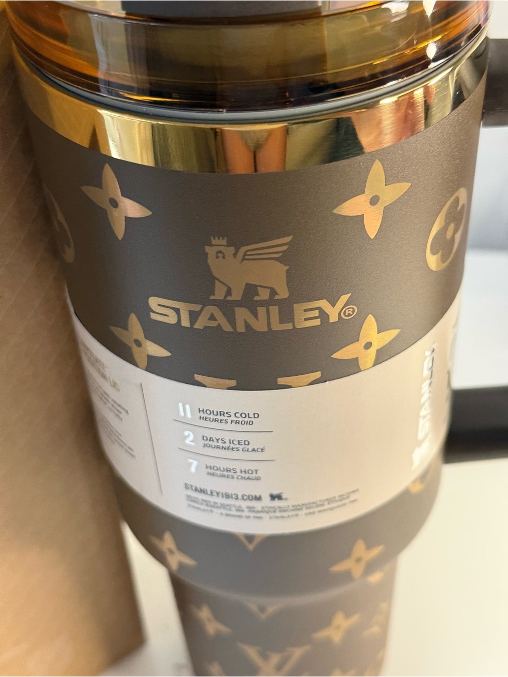 Stanley Brown and Gold Travel Tumbler 40 oz . New! - Picture 4 of 5